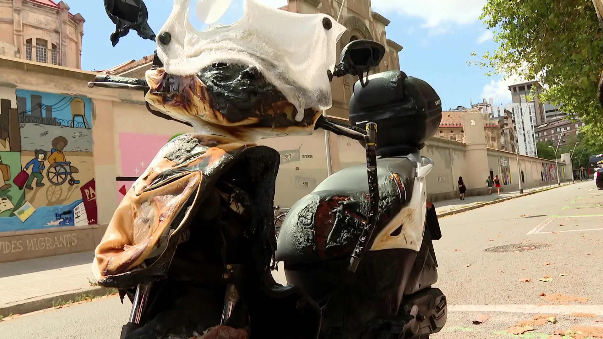 Moto calcinada Moto calcinada