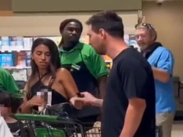 Leo Messi comprando en supermercado de Miami