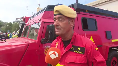 El comandante de la Unidad Militar de Emergencias Enrique Gregory El comandante de la Unidad Militar de Emergencias Enrique Gregory