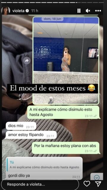 Violeta Mangriñán se pregunta cómo ocultar su embarazo