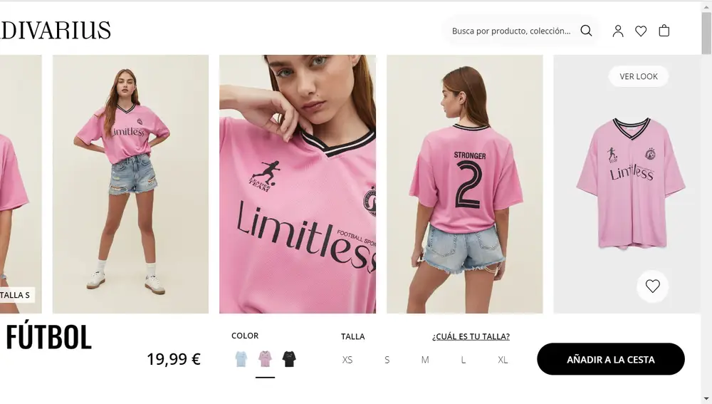 Camiseta de fútbol rosa