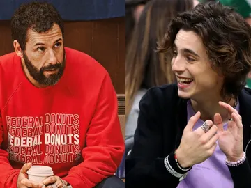 Adam Sandler y Timothée Chalamet Adam Sandler y Timothée Chalamet