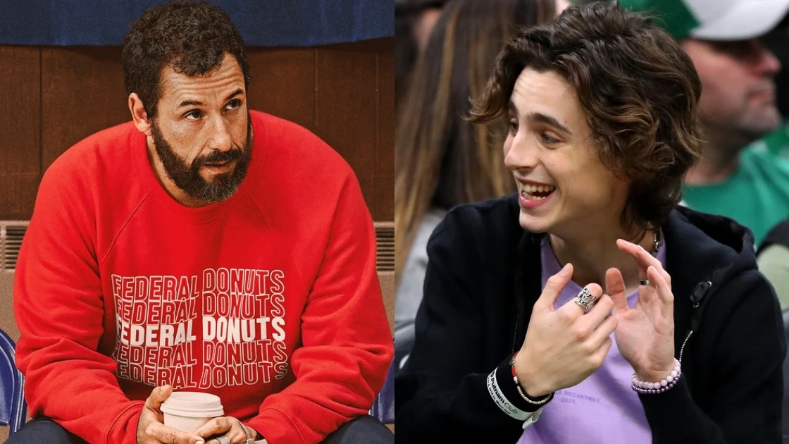 Adam Sandler y Timothée Chalamet Adam Sandler y Timothée Chalamet