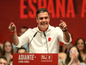 Pedro Sánchez en un acto de campaña del PSOE previo al 23J Pedro Sánchez en un acto de campaña del PSOE previo al 23J