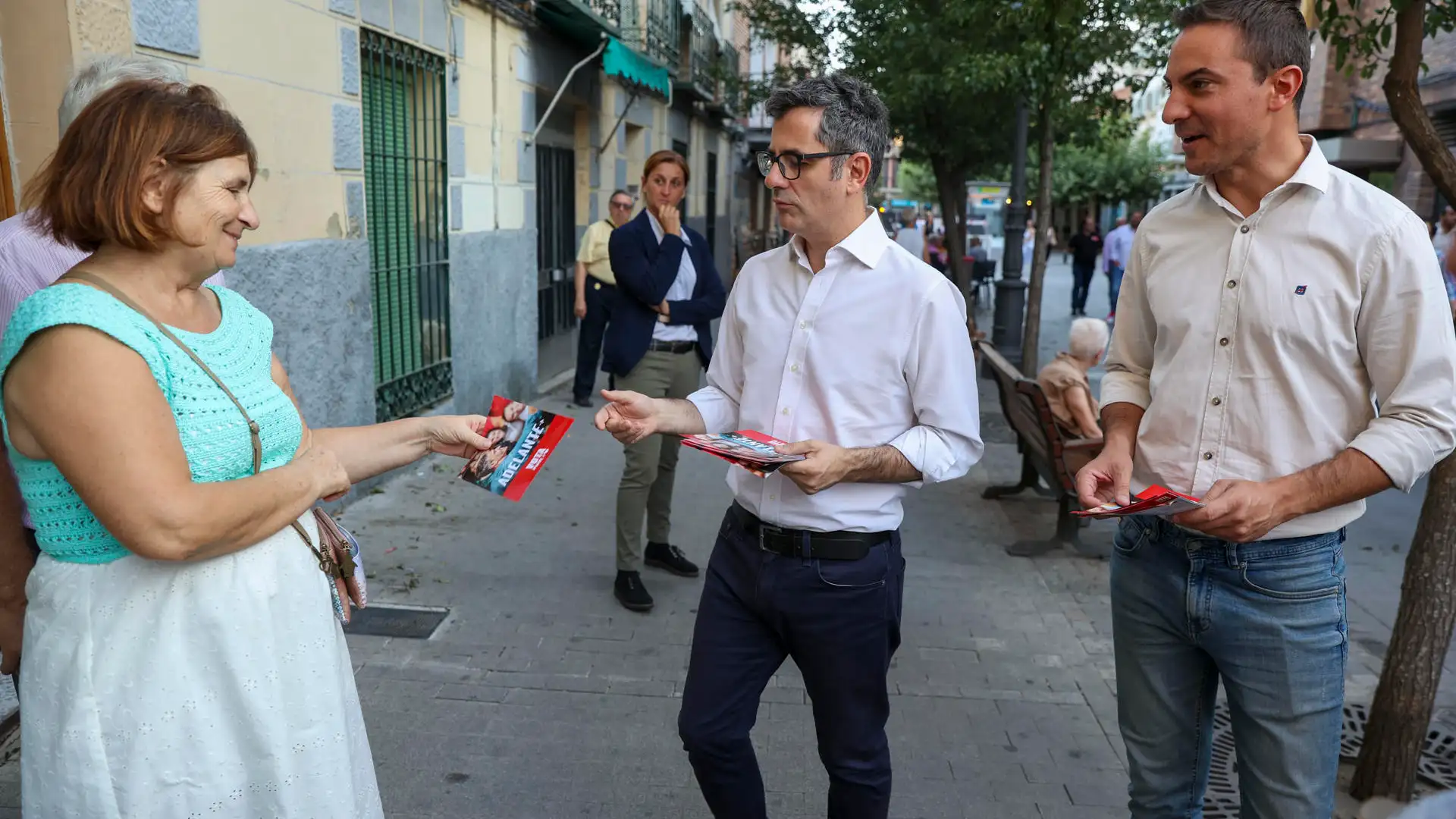 El secretario general del PSOE, Juan Lobato y el ministro de la Presidencia, F&eacute;lix Bola&ntilde;os
