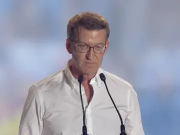 Núñez Feijóo en el balcón de Génova Núñez Feijóo en el balcón de Génova