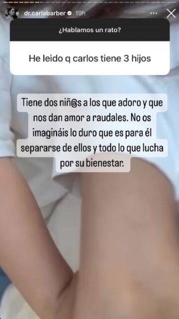Carla Barber aclara cuántos hijos tiene Carlos Rubí