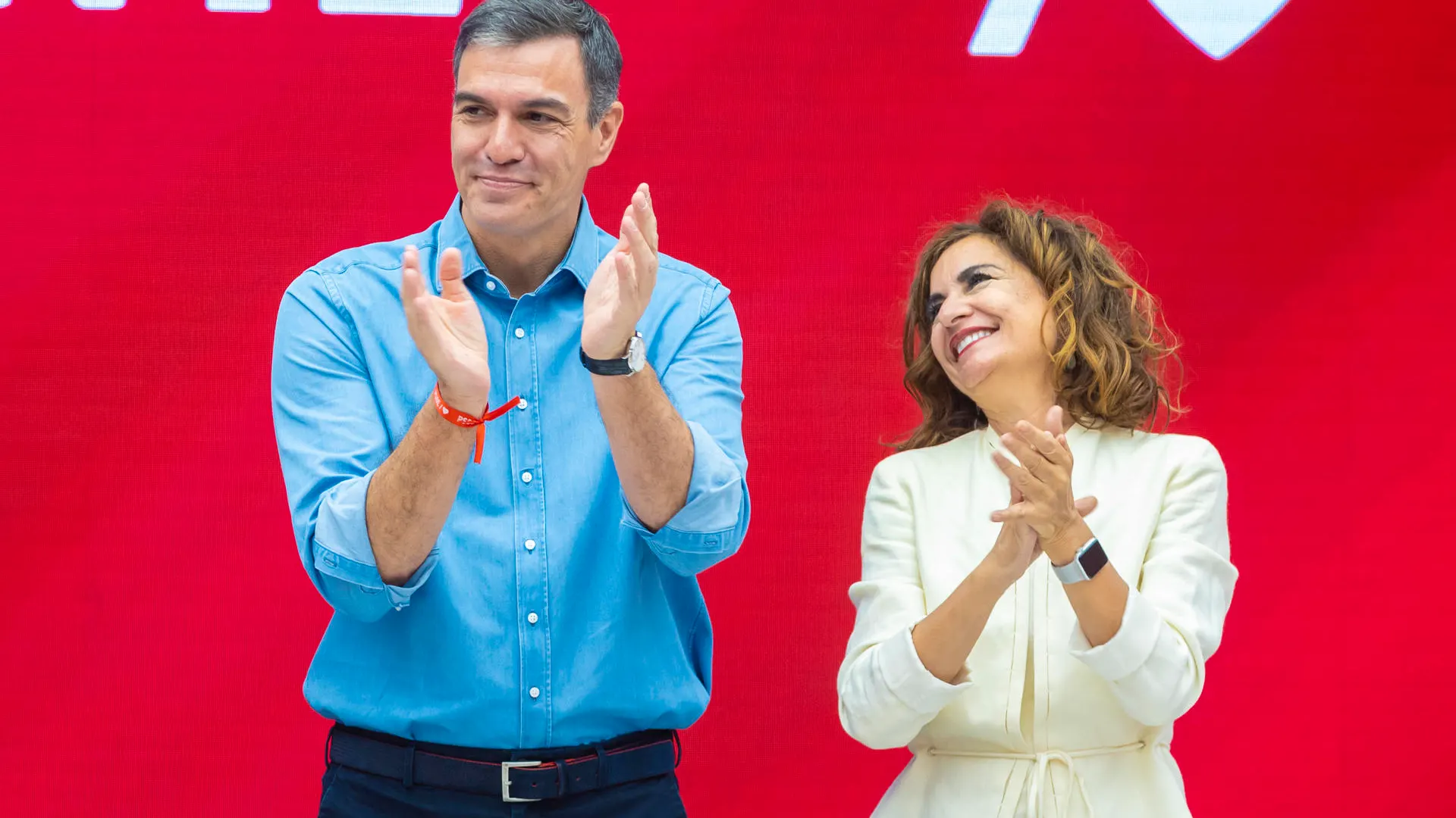Pedro S&aacute;nchez y Mar&iacute;a Jes&uacute;s Monter