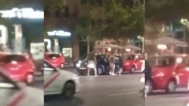 VÍDEO: Recorre varios metros subido al capó de un coche después de una discusión de tráfico en Madrid