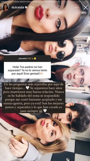 Dulceida confirma que sus padre se separaron hace años Dulceida confirma que sus padre se separaron hace años