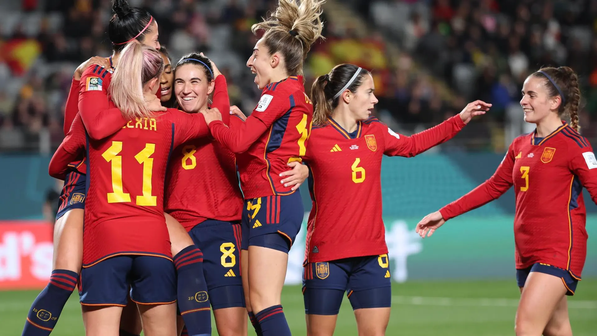 Jennifer Hermoso celebra el 2-0 con sus compañeras Jennifer Hermoso celebra el 2-0 con sus compañeras