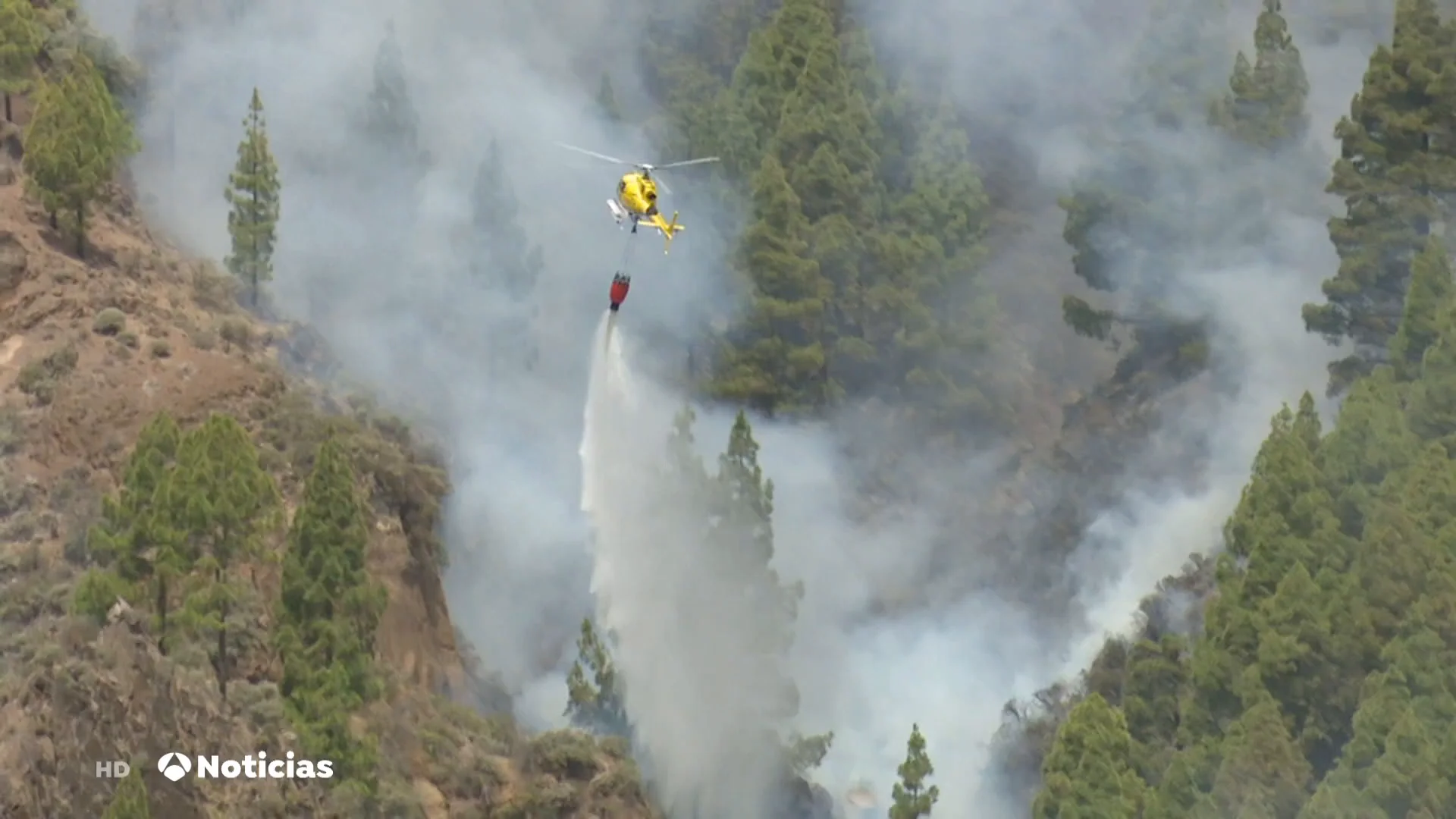 El incendio de Gran Canaria evoluciona favorablemente: "No se desalojar&aacute; a nadie m&aacute;s"