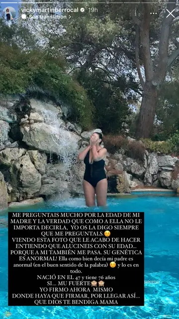 Vicky Martín Berrocal habla de la edad de su madre Vicky Martín Berrocal habla de la edad de su madre
