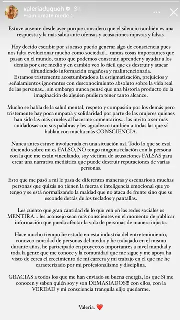 Valeria Duque rompe su silencio sobre las informaciones que la relacionan con Rauw Alejandro Valeria Duque rompe su silencio sobre las informaciones que la relacionan con Rauw Alejandro