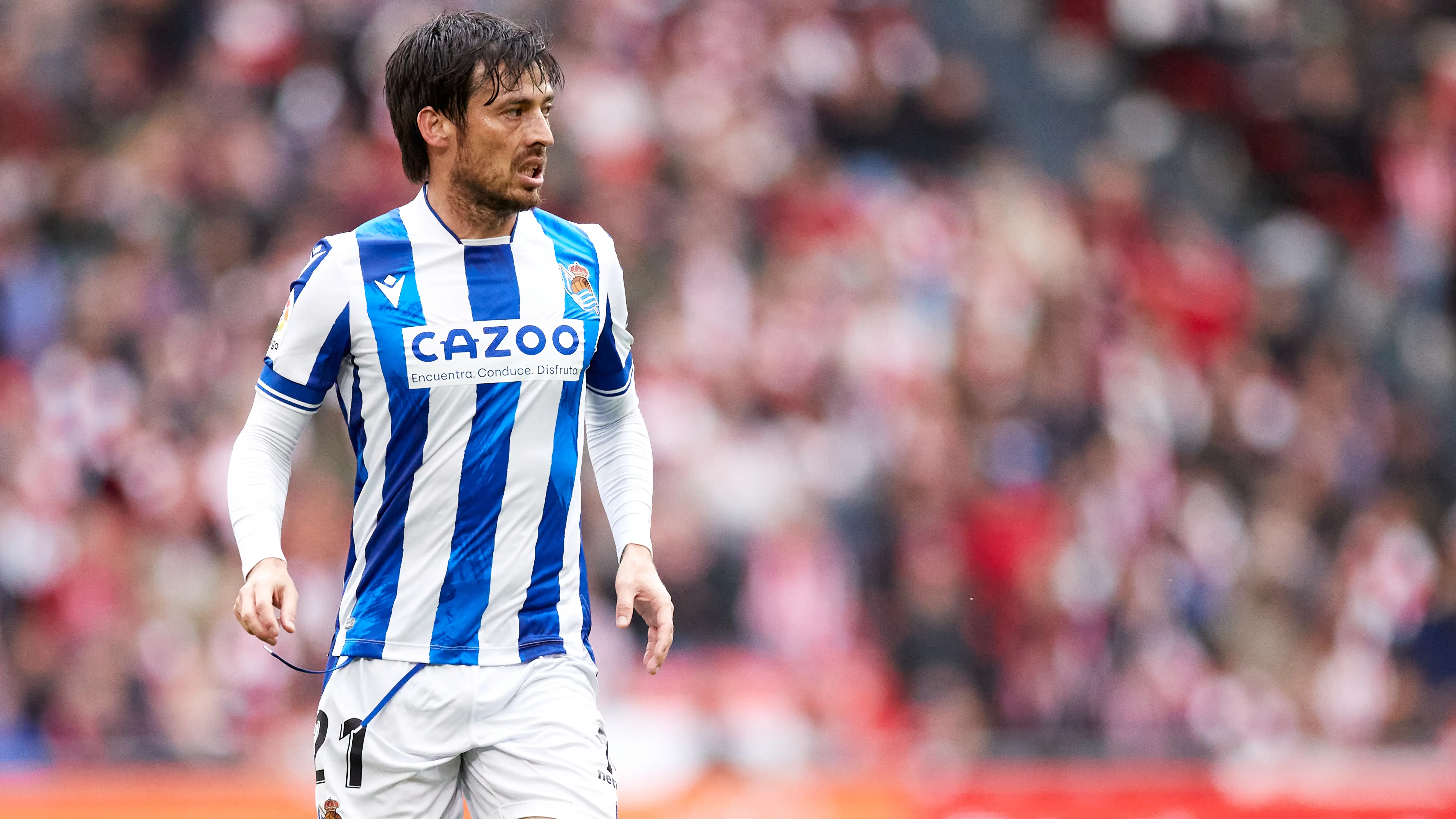 David Silva, durante un partido con la Real Sociedad David Silva, durante un partido con la Real Sociedad
