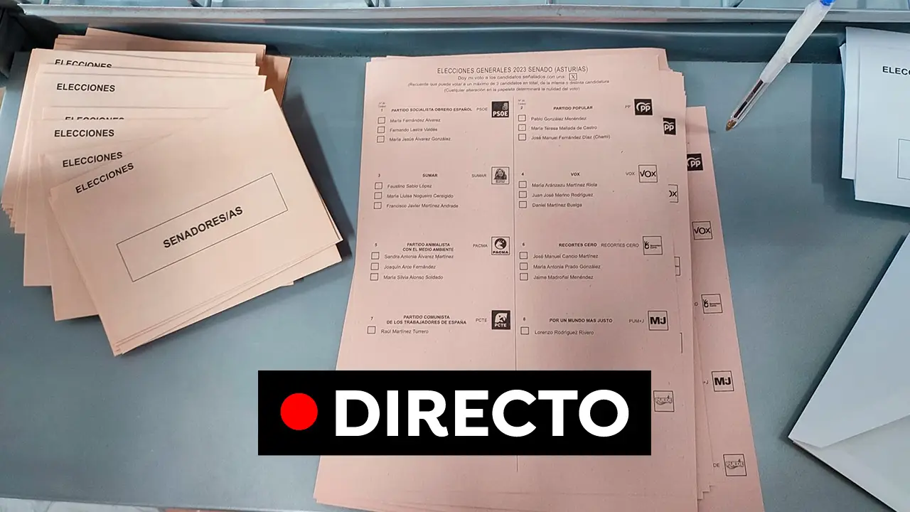 Imagen de archivo de papeletas del 23J Imagen de archivo de papeletas del 23J