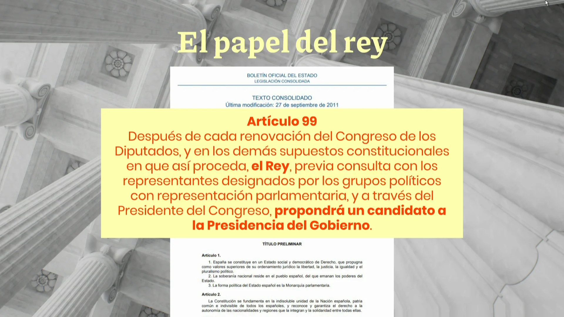 El papel del Rey
