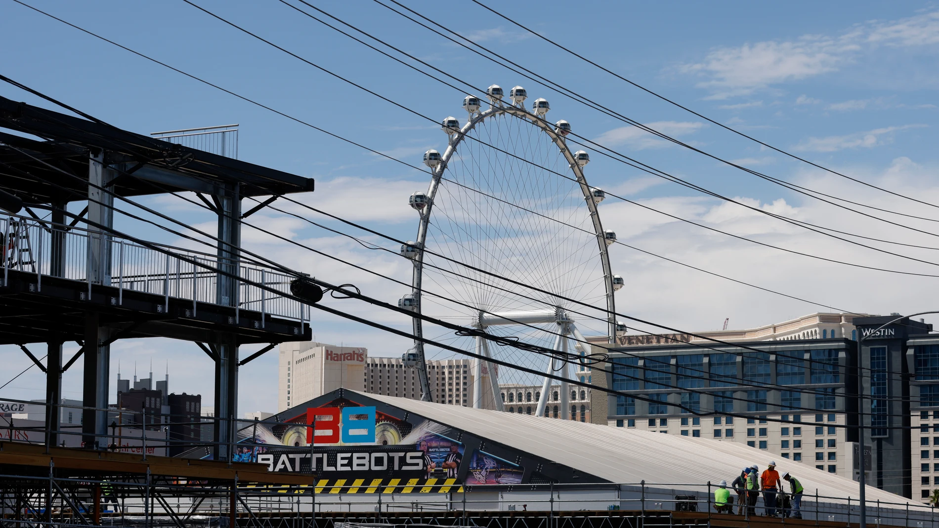 Construcción en marcha del Gran Premio de Fórmula 1 de Las Vegas 