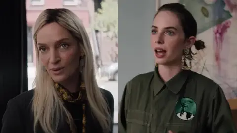 Uma Thurman y Maya Hawke en 'The Kill Room' Uma Thurman y Maya Hawke en 'The Kill Room'
