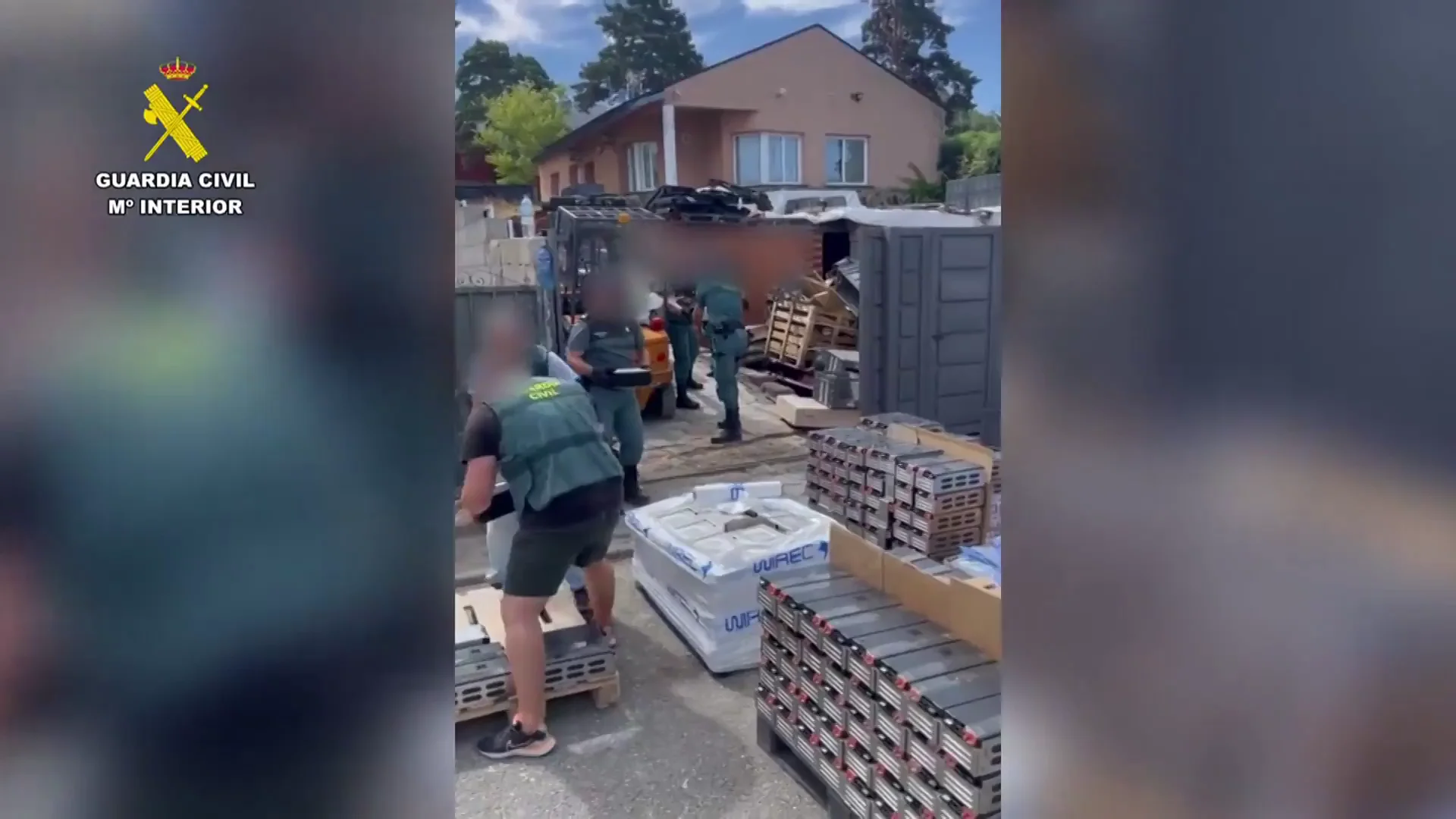 Guardia Civil interviene baterías de litio Guardia Civil interviene baterías de litio