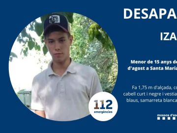 Izan, el menor de 15 años desaparecido