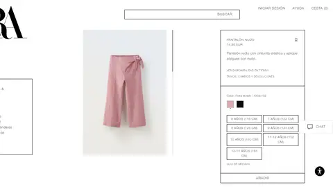 Pantalón rosa con nudo Pantalón rosa con nudo