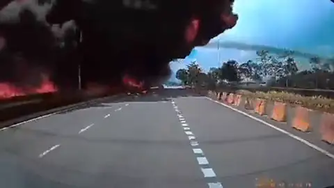 Imagen del accidente de la avioneta Imagen del accidente de la avioneta