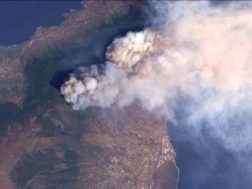 Vista desde el espacio del incendio en Tenerife 