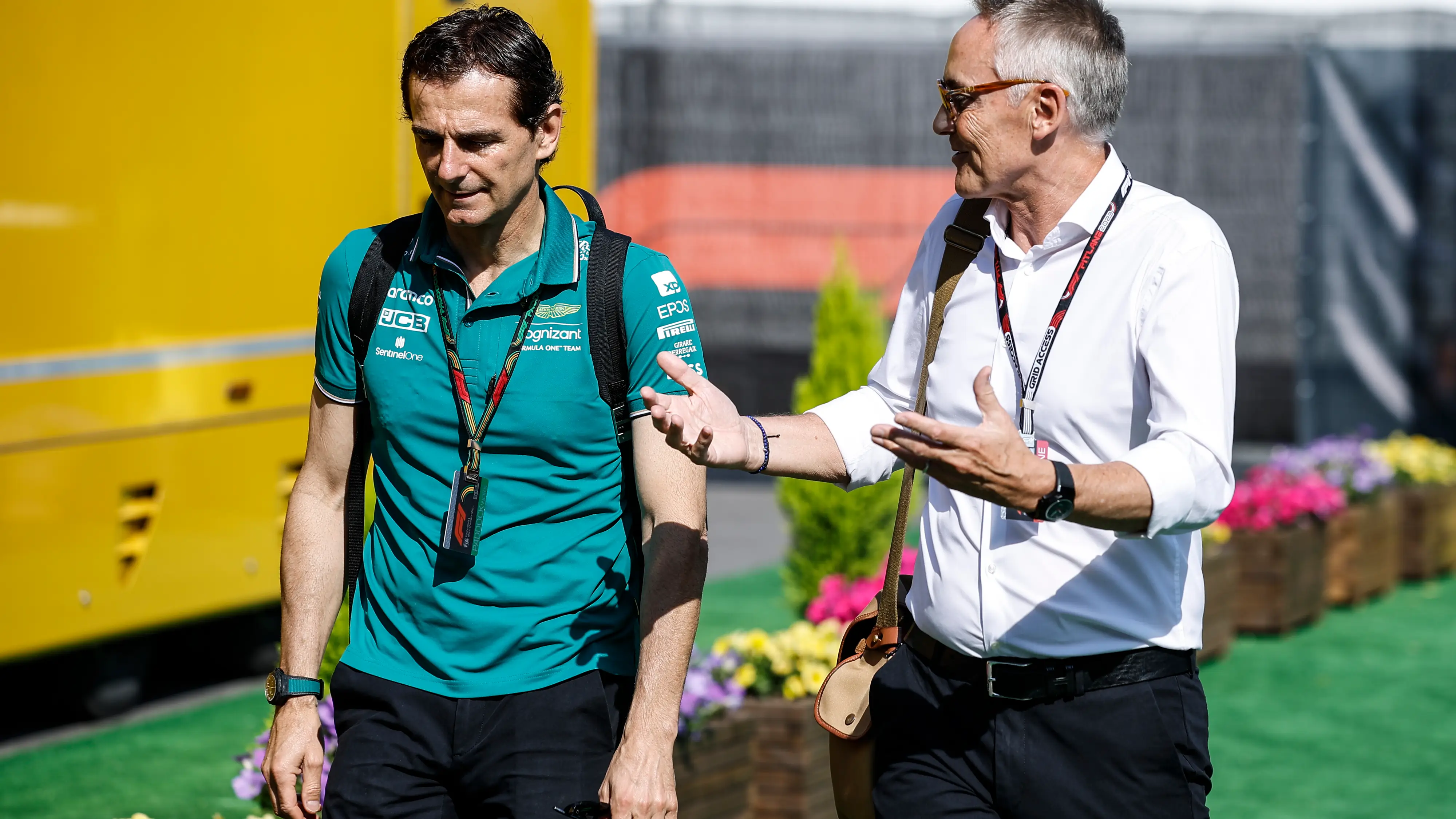 Pedro de la Rosa, embajador de Aston Martin, en Montmelo