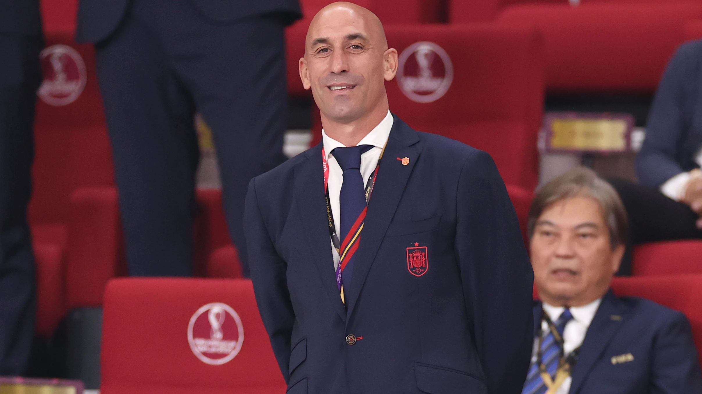 Luis Rubiales, en el palco durante la final del Mundial Luis Rubiales, en el palco durante la final del Mundial