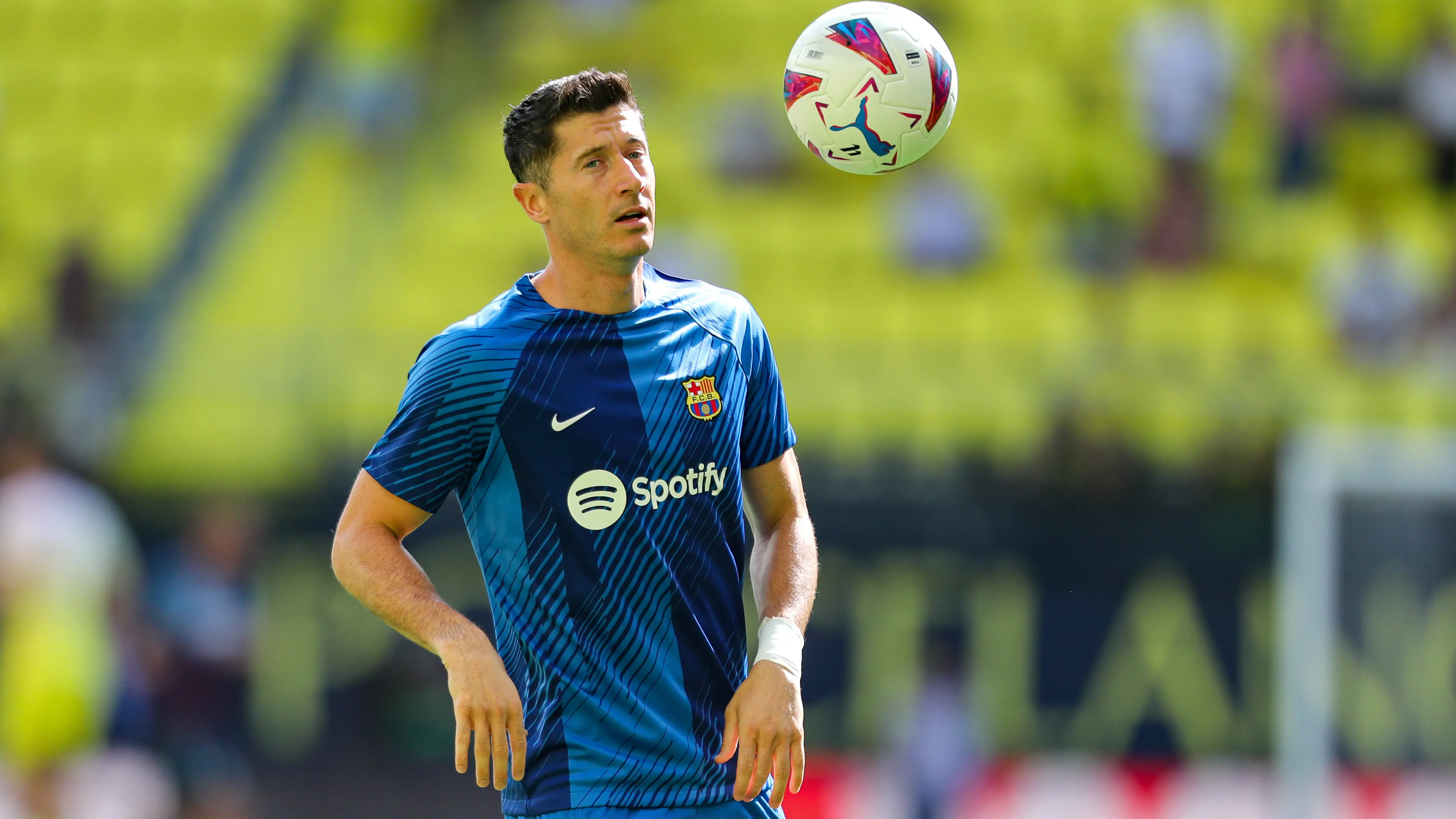 El delantero polaco del FC Barcelona, Robert Lewandowski 
