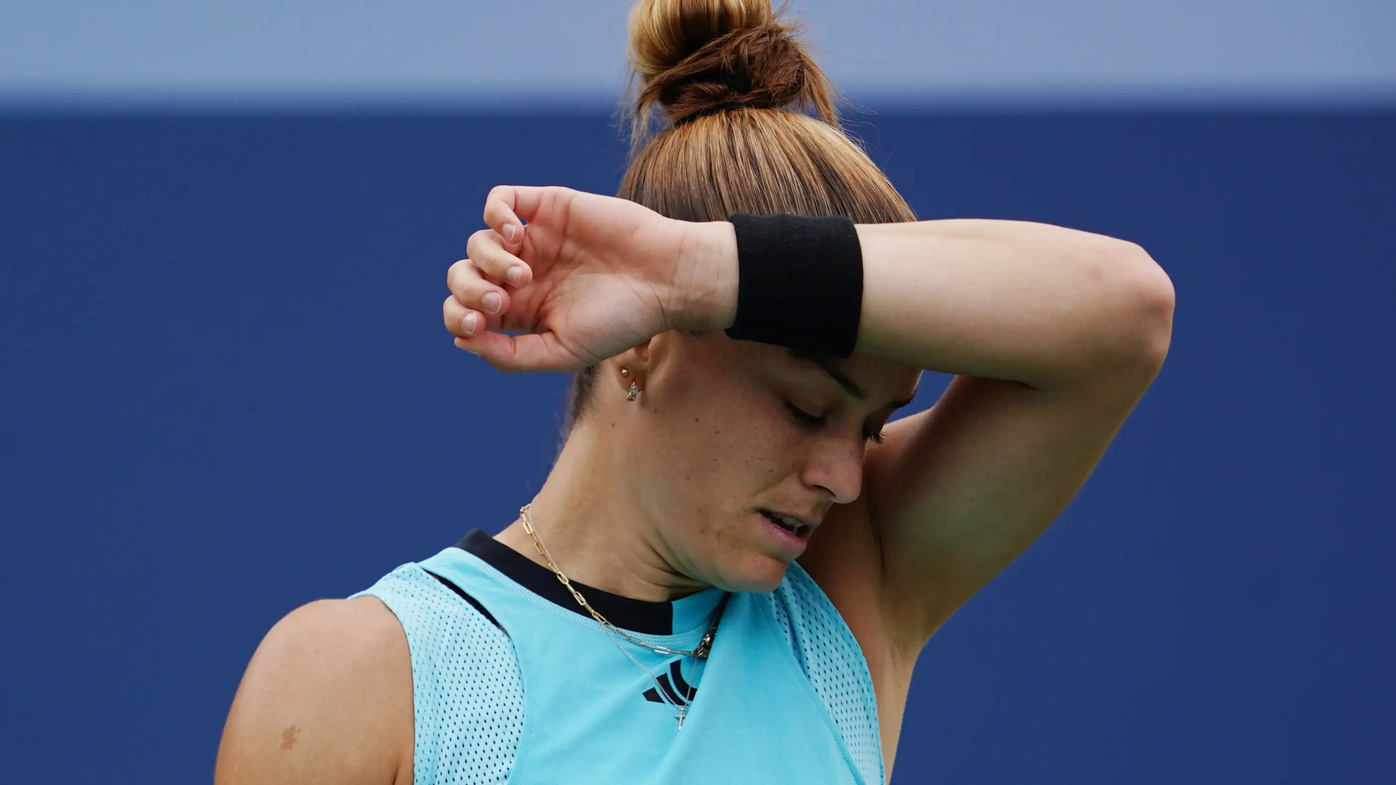La tenista griega Maria Sakkari durante su partido del US Open