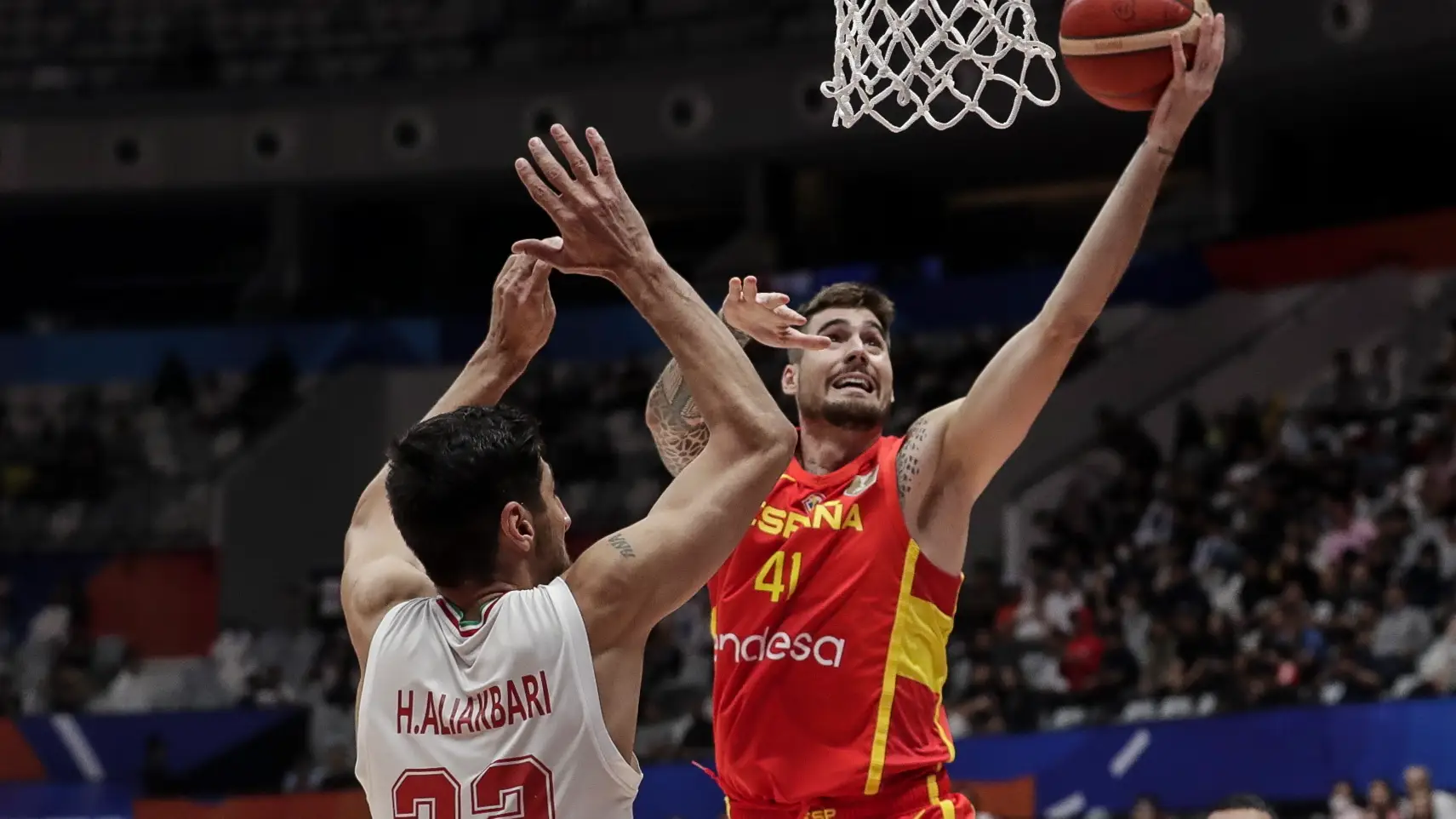 Juancho Hern&aacute;ngomez durante el partido contra Ir&aacute;n