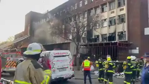 Incendio en Johannesburgo Incendio en Johannesburgo