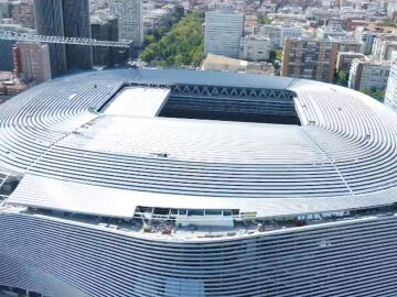 Imagen aérea del nuevo estadio Santiago Bernabéu