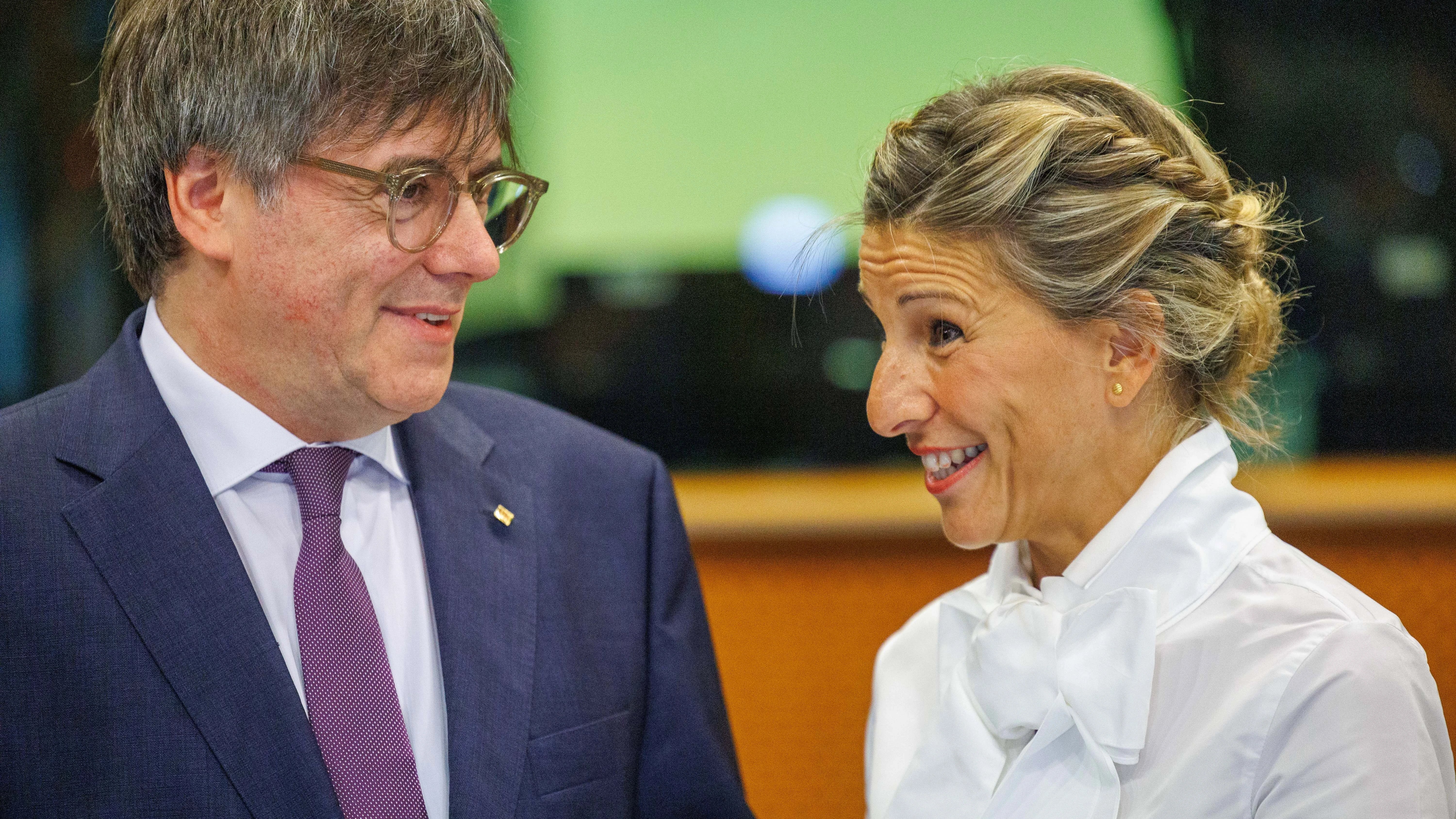 Yolanda D&iacute;az se re&uacute;ne con Carles Puigdemont en Bruselas 