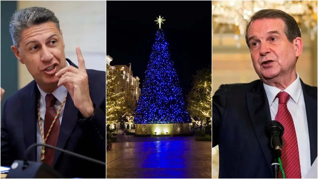 Albiol y Caballero, ¿quién tendrá el árbol de Navidad más grande? Albiol y Caballero, ¿quién tendrá el árbol de Navidad más grande?