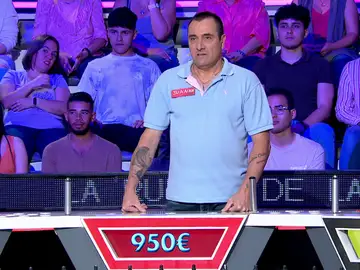 ¡Qué suerte! Juanan pierde el turno con 950 euros y lo recupera justo a tiempo para resolver ¡Qué suerte! Juanan pierde el turno con 950 euros y lo recupera justo a tiempo para resolver