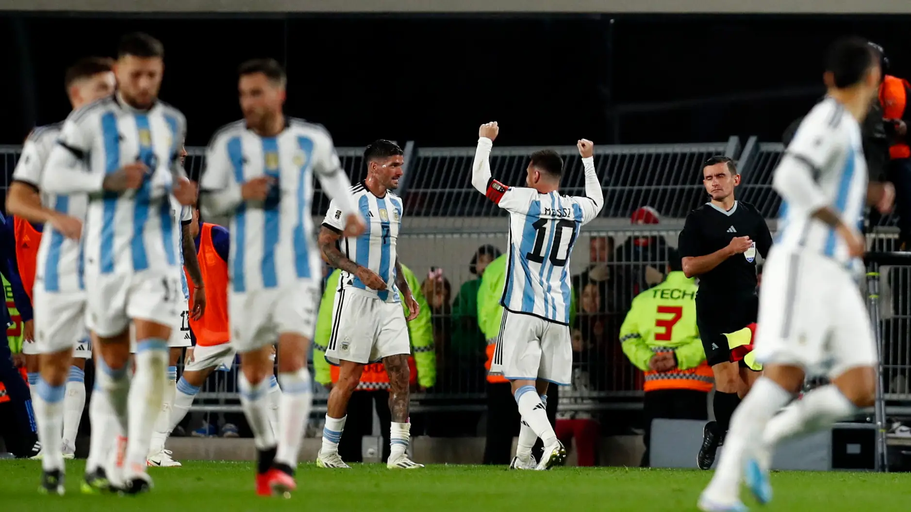 Leo Messi celebra su gol ante Ecuador Leo Messi celebra su gol ante Ecuador
