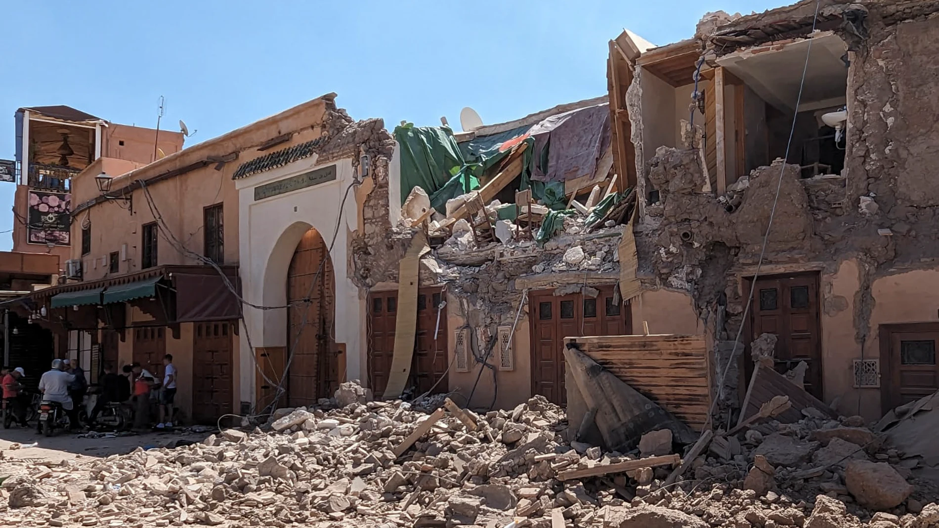 Imagen de la caída de edificios por el terremoto de Marruecos.