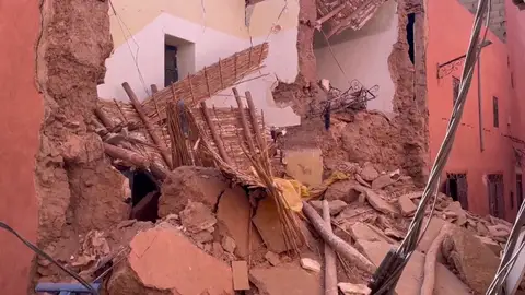 Casas en ruinas tras el terremoto en Marruecos Casas en ruinas tras el terremoto en Marruecos