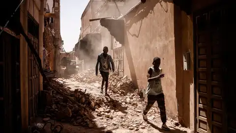 Casas derruídas tras el terremoto de Marruecos Casas derruídas tras el terremoto de Marruecos