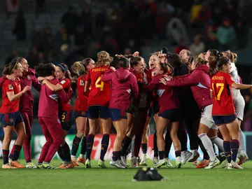 Las jugadoras de la Selección Española celebran el pase a la final del Mundial de Fútbol Las jugadoras de la Selección Española celebran el pase a la final del Mundial de Fútbol
