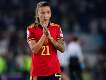 Sheila García, en un partido con la selección española