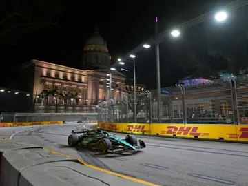 Fernando Alonso, en Marina Bay Fernando Alonso, en Marina Bay