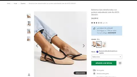 Bailarinas beis con tacón Bailarinas beis con tacón