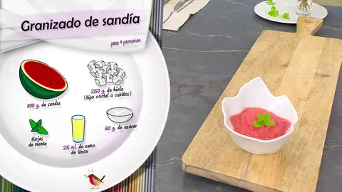 Ingredientes granizado de sandía Ingredientes granizado de sandía