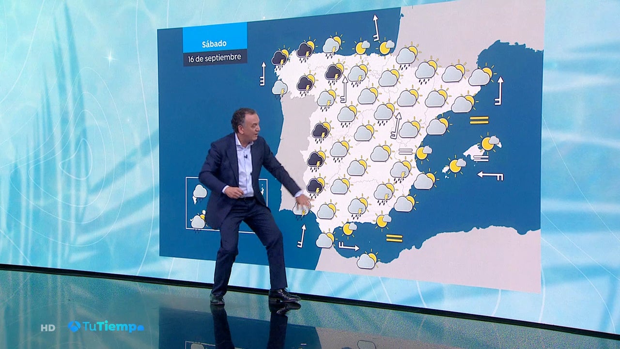 ¿Dónde va a llover este fin de semana? Roberto Brasero sitúa en el mapa