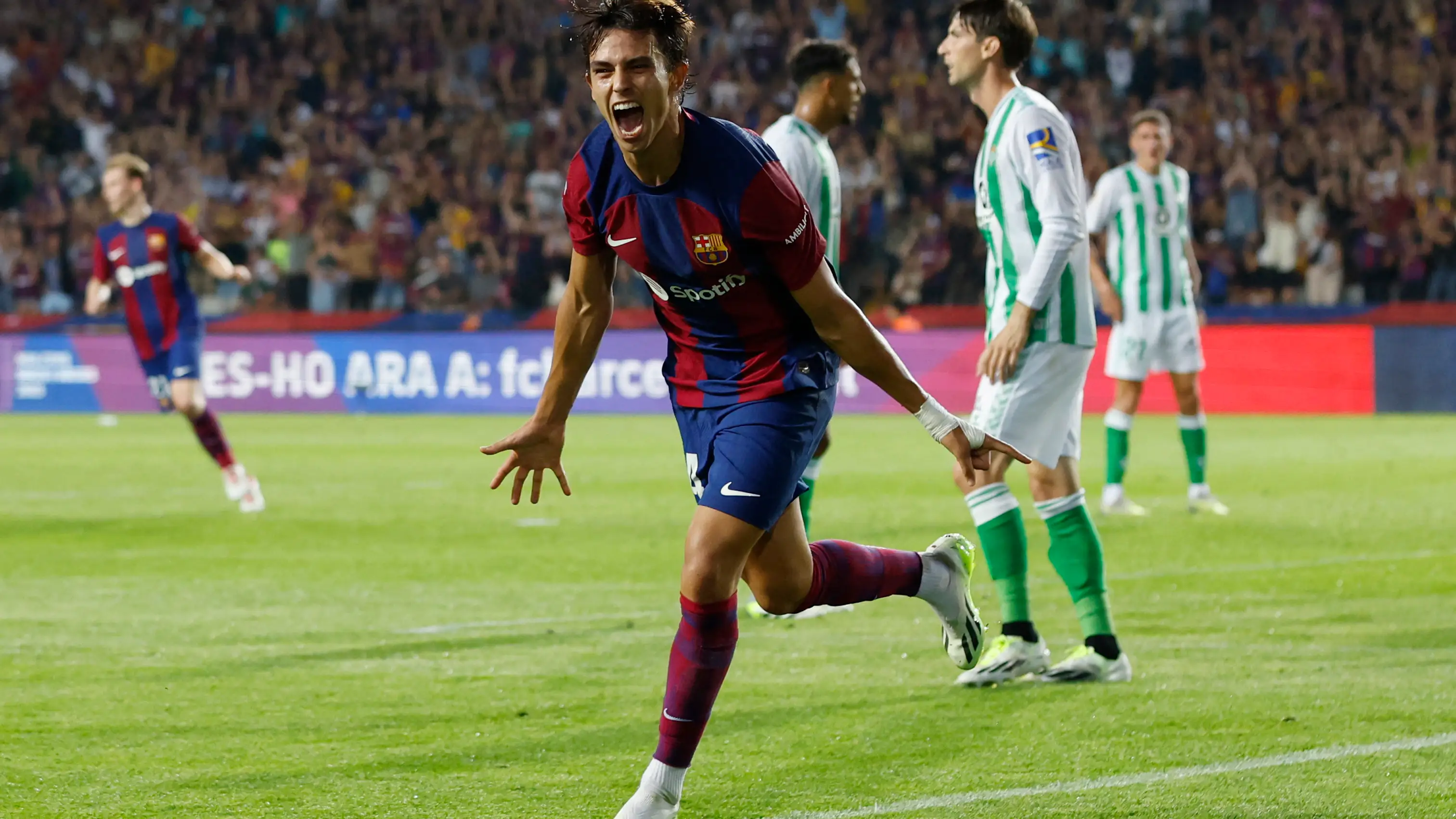 Joao Felix celebra el 1-0 ante el Betis