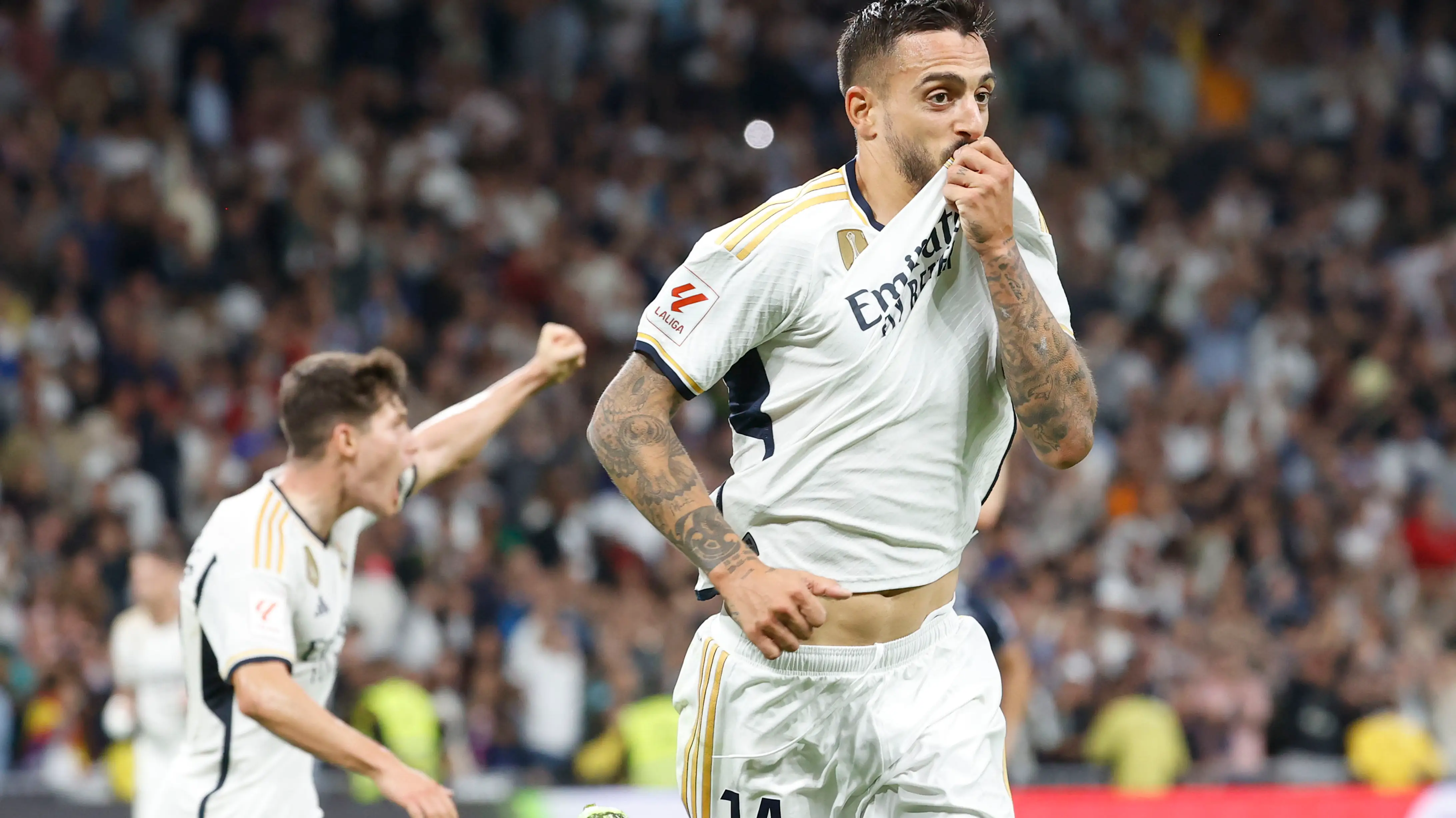 Joselu celebra su gol ante la Real Sociedad Joselu celebra su gol ante la Real Sociedad